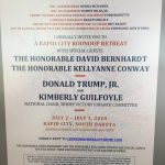Trump's Tribute to Toadyism / Photo of fundraiser poster
