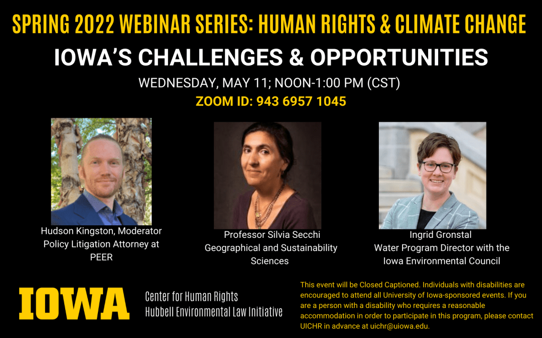 Human Rights & Climate Change: Iowa’s Challenges and Opportunities